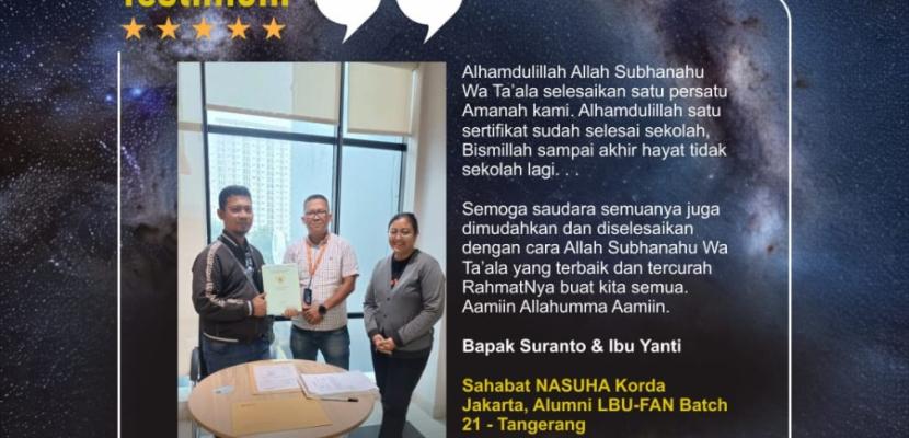 Alhamdulillah, BERHASIL menjemput sertifikat yang diagunkan